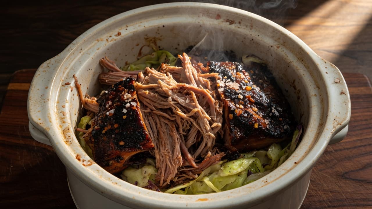 Slow-cooker kalua pig with cabbage